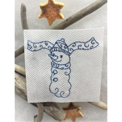 Stickdatei - Schneemann Alphabet Buchstabe T